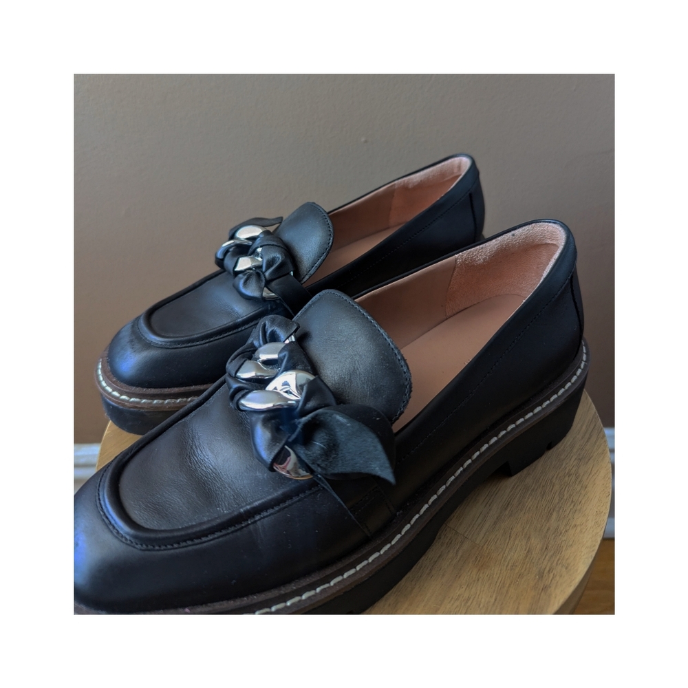 Nordstrom Womens Notrinity Lea Chunky Silver Knot Loafers